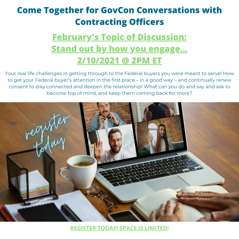 GovCon Conversations with Contracting Officers: Stand out by how you engage